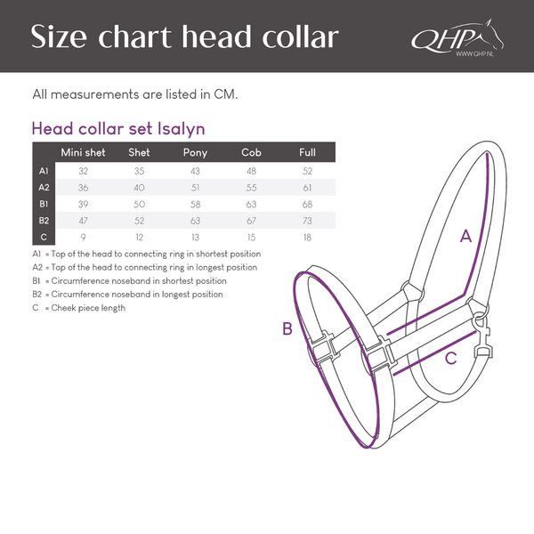 Hovedbilde QHP Head collar set Isalyn