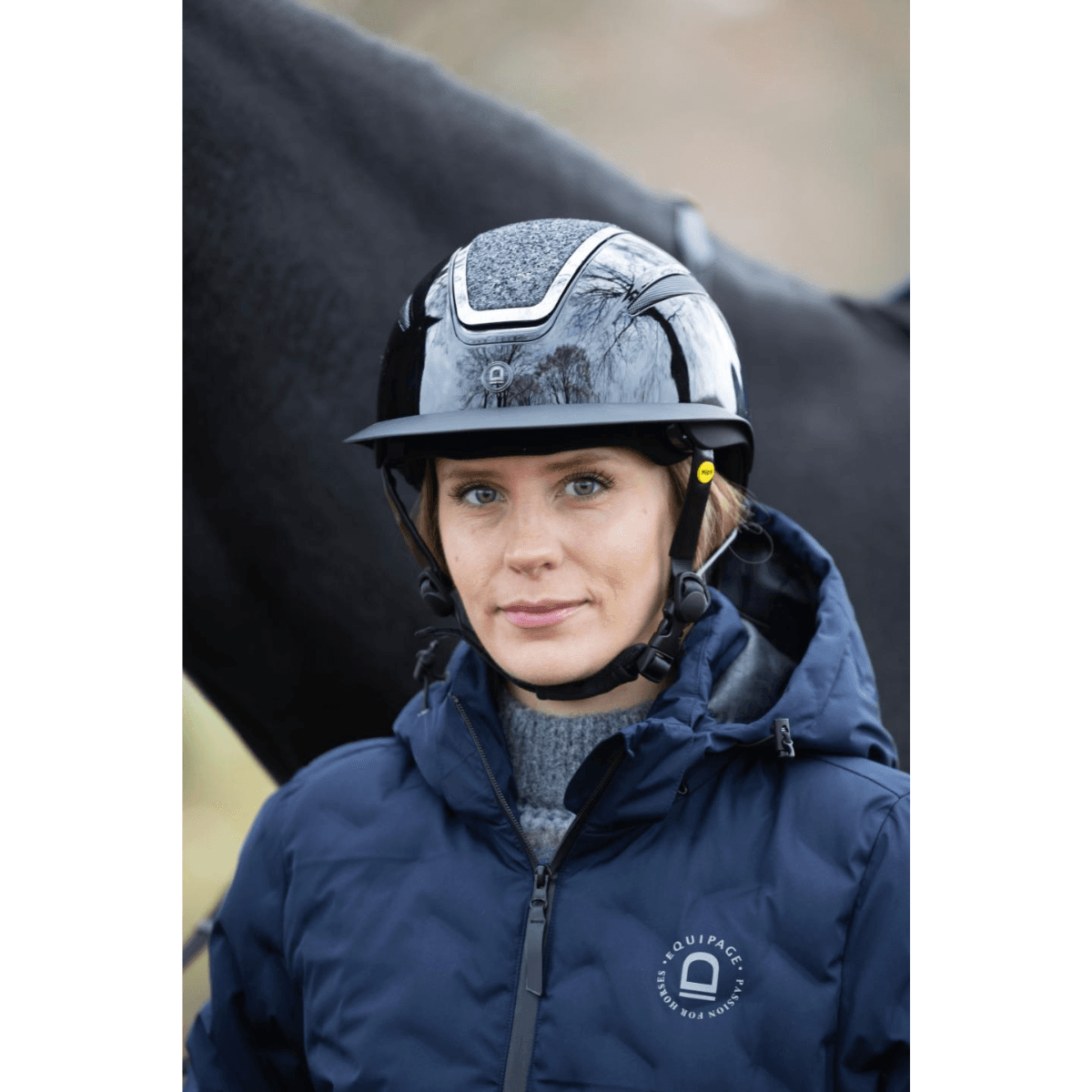 Equipage MIPS Guardian ridehjelm Glossy Glitter top