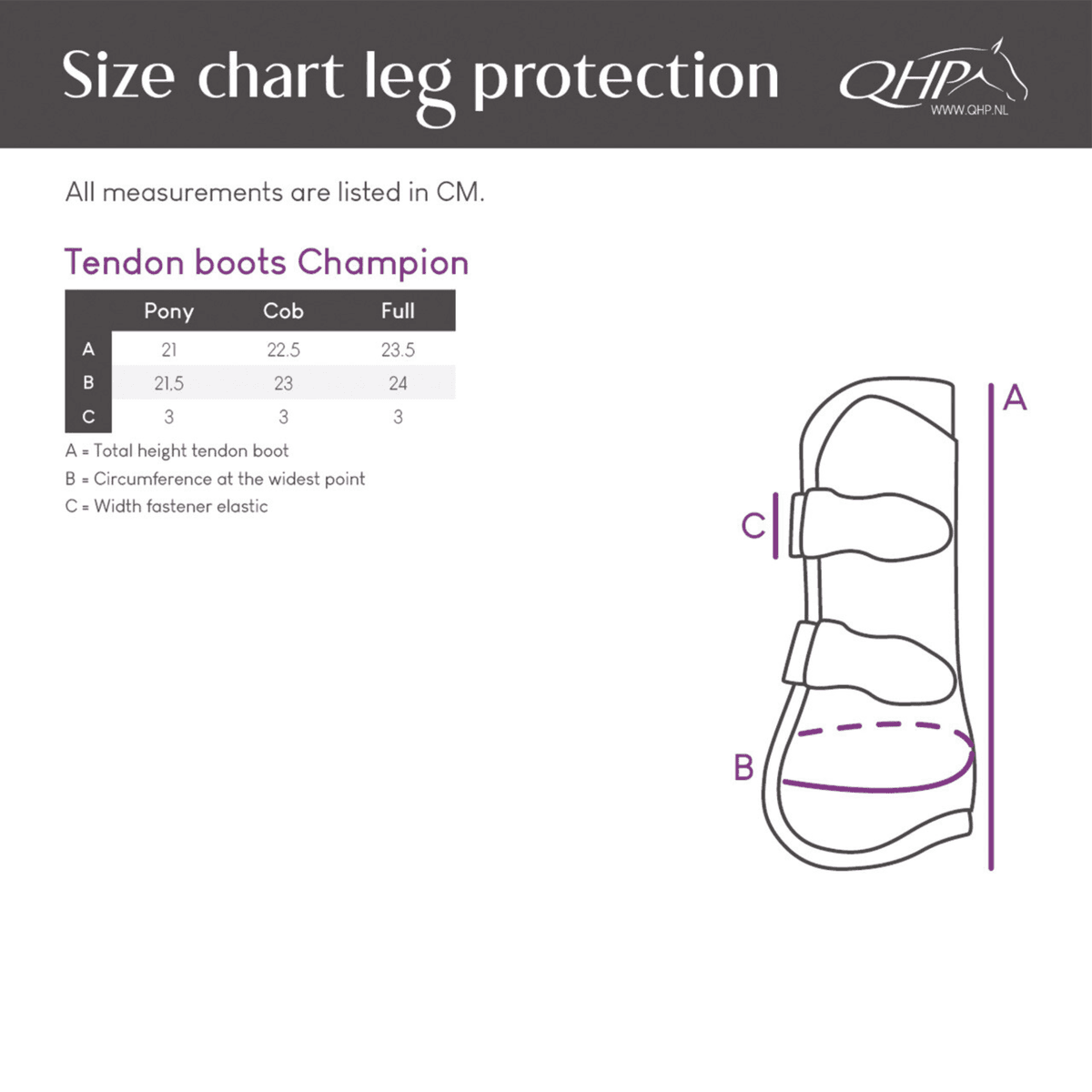 QHP Tendon boots Champion