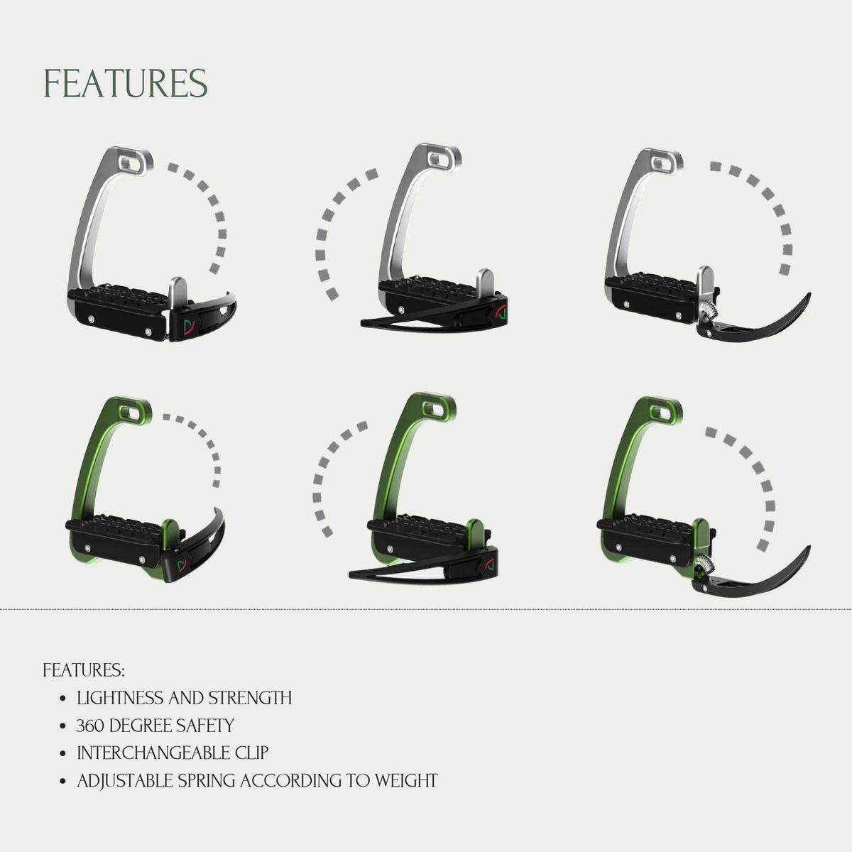 Safe Riding S-Light Sikkerhetsstigbøyler - Sunset Gold