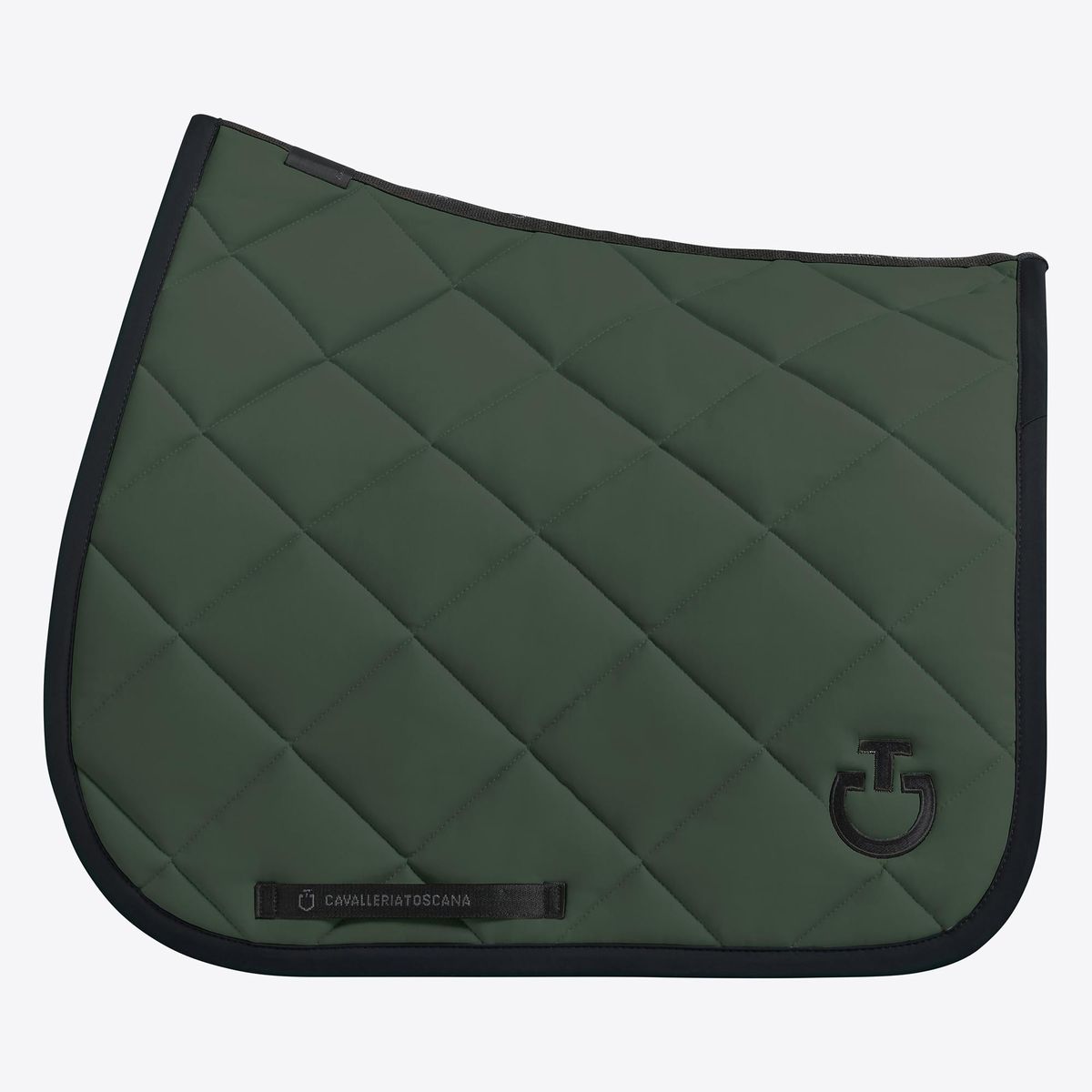 Diamond Quilted Jersey Dressage Saddle Jungle Green/black